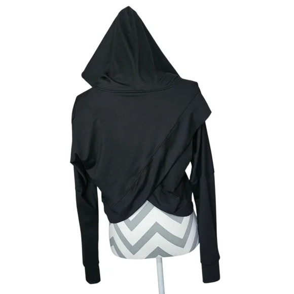 Born Primitive Crossfit Cropped Tulip Back Crisscross Sweatshirt Black Size Lg - Picture 3 of 7